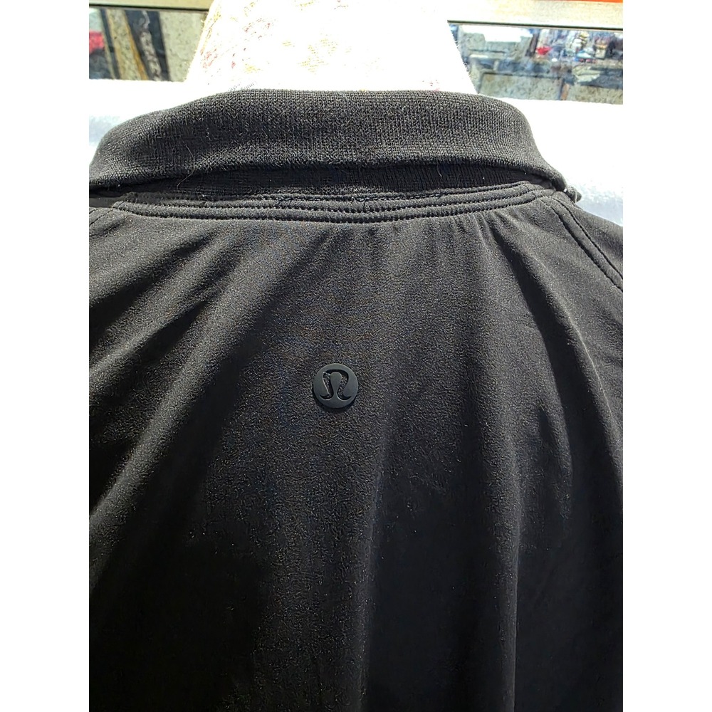 Lululemon Black Half Zip Windbreaker All Roads Pullover Jacket Womens Sz 12 Gym - Picture 8 of 10